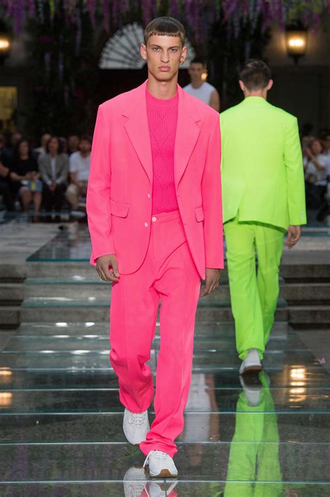 neon versace suit|Versace men's designer suits.